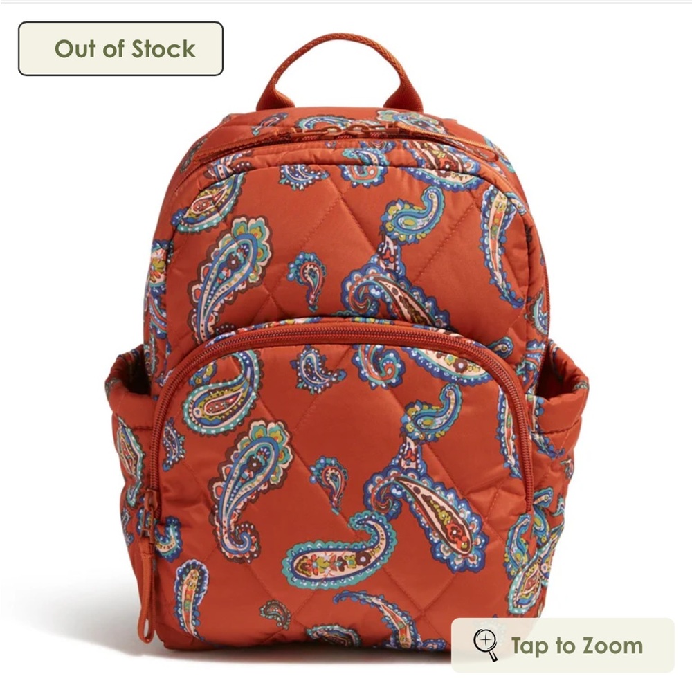 Vera Bradley Ultralight Essential Small Backpack in Manor Paisley